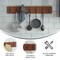 Flash Furniture Daly Wall Mounted 34in Brown Solid Pine Wood Storage Rack with 7 Hooks HGWA-SCR-7-BRN-GG - alternate 5